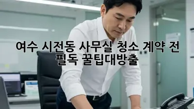 여수 시전동 사무실 청소🧹 계약 전 필독! #꿀팁대방출